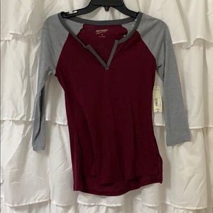 Maroon Baseball Tee
